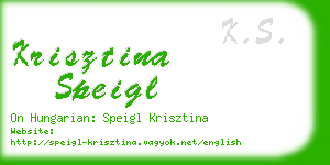 krisztina speigl business card